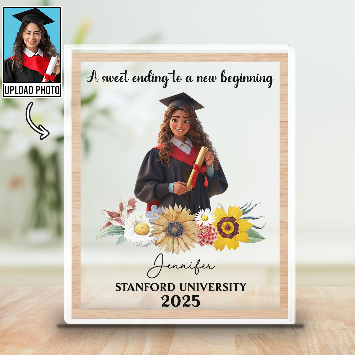 A Sweet Ending To A New Beginning – Personalized Custom Acrylic Plaque
