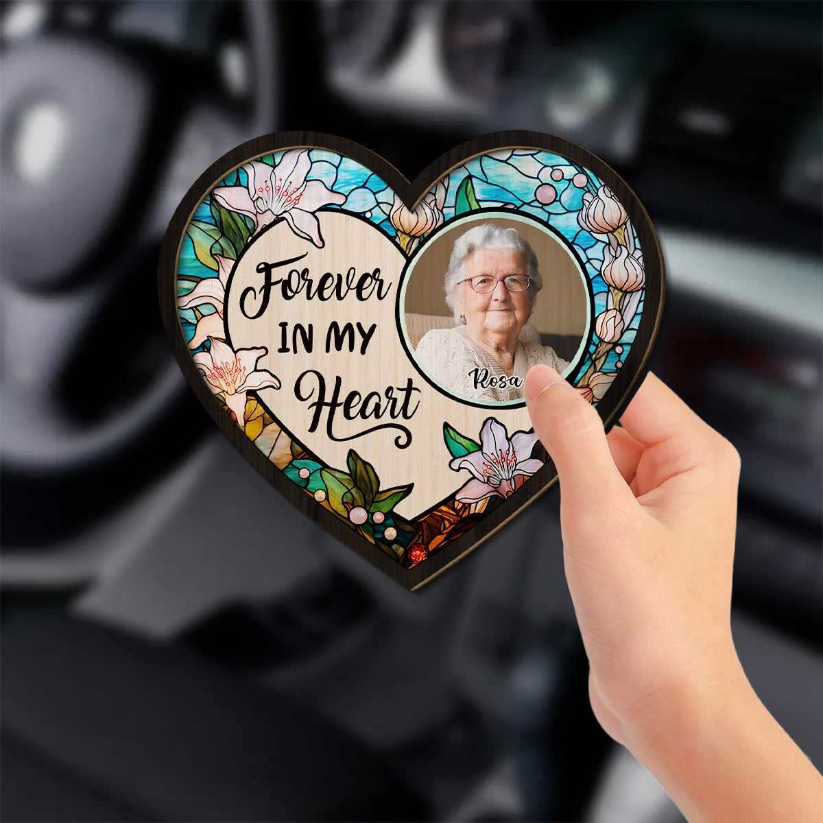 Forever In Our Hearts – Personalized Custom Car Visor Clip
