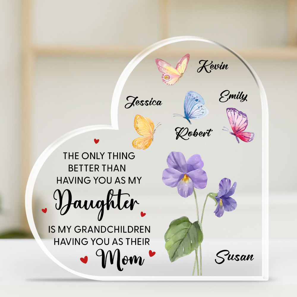 Having You As Mom – Personalized Custom Acrylic Plaque