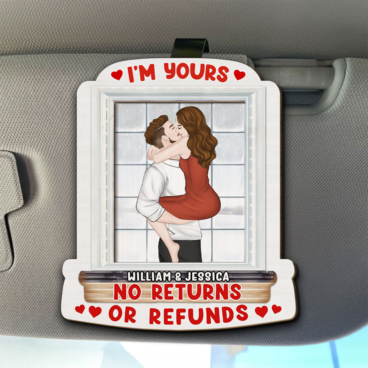 I Am Yours – Personalized Custom Car Visor Clip