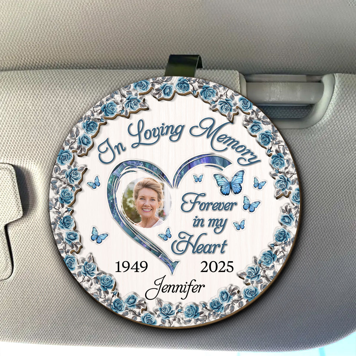 Those We Love Beside Us Every Day Custom Photo – Personalized Custom Car Visor Clip